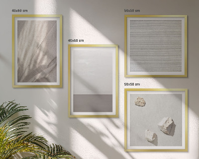 Polyptychon mit rahmen Zarte Boho-Texturen der Natur