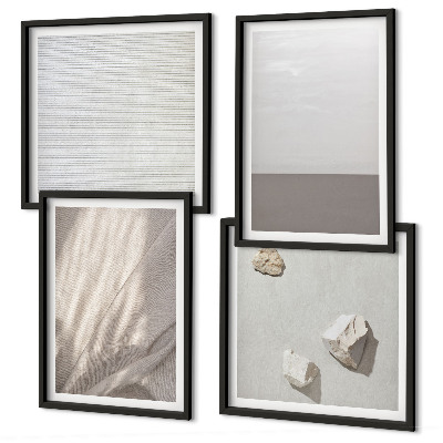 Polyptychon mit rahmen Zarte Boho-Texturen der Natur