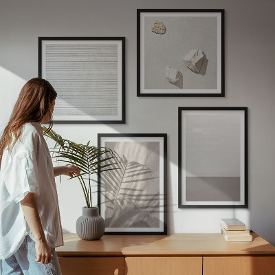 Polyptychon mit rahmen Zarte Boho-Texturen der Natur