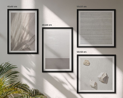 Polyptychon mit rahmen Zarte Boho-Texturen der Natur