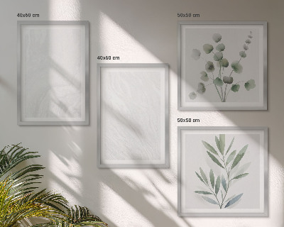 Wanddeko-set Marmorstruktur, pastellfarbene Zweige