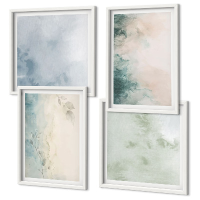 Polyptychon mit rahmen Aquarell-Leinwandstil