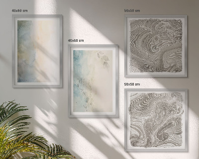 Wanddeko-set Zarte Aquarellkartons