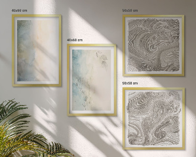 Wanddeko-set Zarte Aquarellkartons
