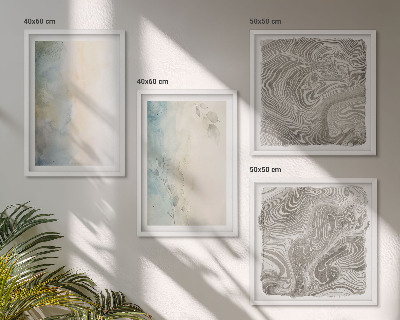 Wanddeko-set Zarte Aquarellkartons