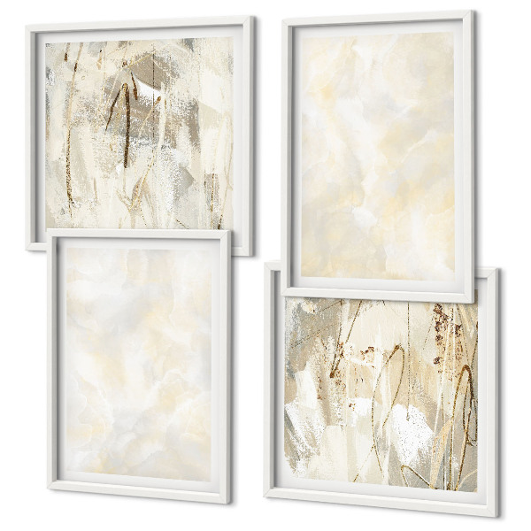 Wanddeko-set Helles Strukturfarbendesign