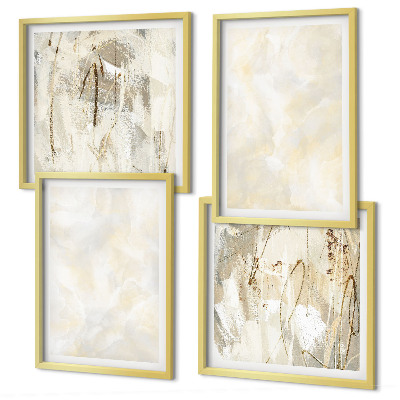 Wanddeko-set Helles Strukturfarbendesign