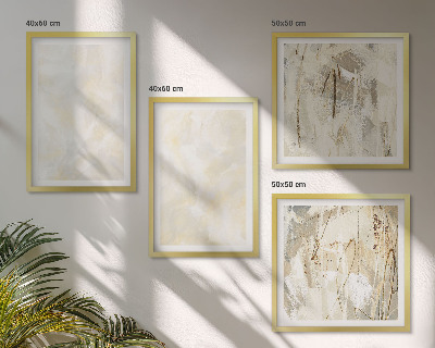 Wanddeko-set Helles Strukturfarbendesign