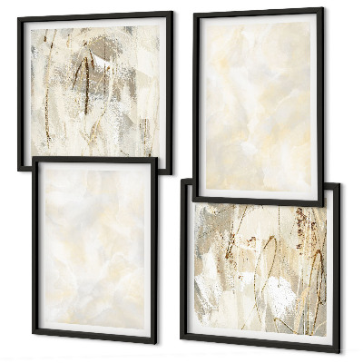 Wanddeko-set Helles Strukturfarbendesign