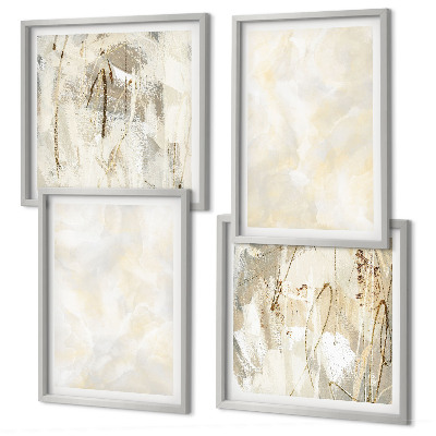 Wanddeko-set Helles Strukturfarbendesign