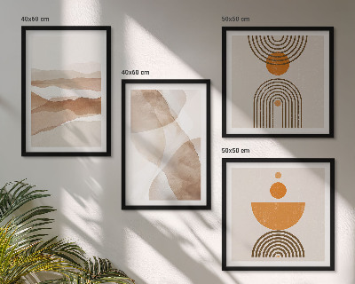 Polyptychon mit rahmen Strukturen schattieren Minimalismus