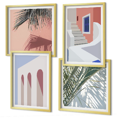 Wanddeko-set Illustrationen der Stadtarchitektur