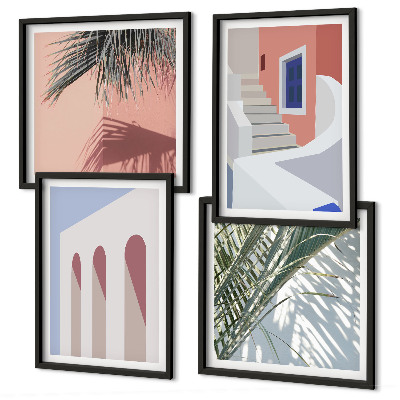 Wanddeko-set Illustrationen der Stadtarchitektur