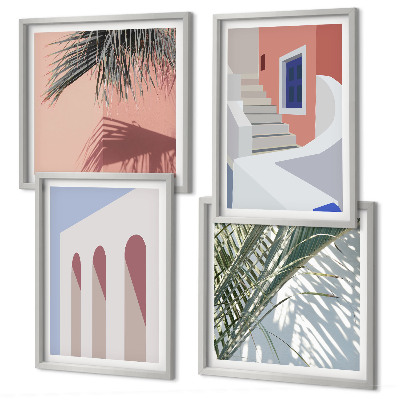 Wanddeko-set Illustrationen der Stadtarchitektur