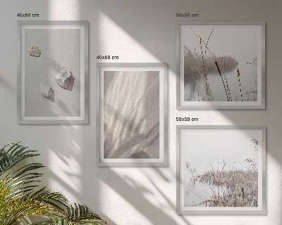 Polyptychon mit rahmen Nahaufnahmen der Struktur im Boho-Stil