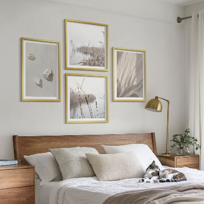 Polyptychon mit rahmen Nahaufnahmen der Struktur im Boho-Stil