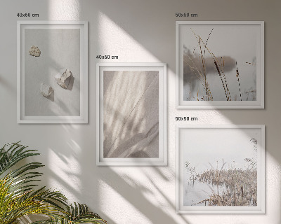 Polyptychon mit rahmen Nahaufnahmen der Struktur im Boho-Stil