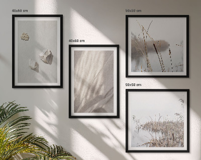 Polyptychon mit rahmen Nahaufnahmen der Struktur im Boho-Stil