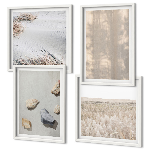 Wanddeko-set Boho-Naturtexturen