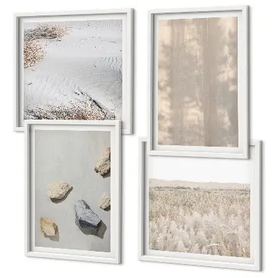 Wanddeko-Set im Boho-Stil mit Naturtexturen