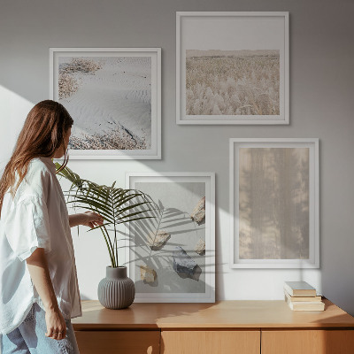 Wanddeko-set Boho-Naturtexturen