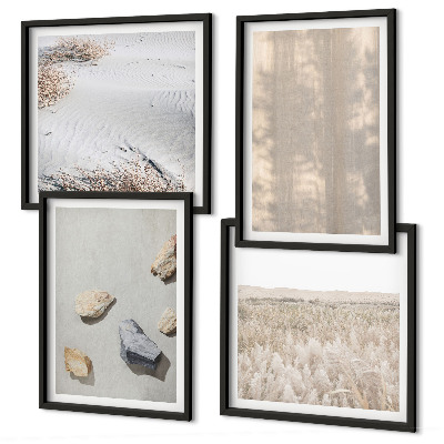 Wanddeko-set Boho-Naturtexturen