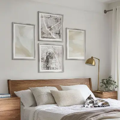 Minimalismus der Farbstruktur Mehrteiliges Wandbild mit Rahmen
