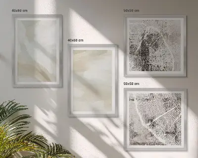Minimalismus der Farbstruktur Mehrteiliges Wandbild mit Rahmen