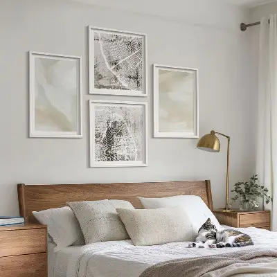 Minimalismus der Farbstruktur Mehrteiliges Wandbild mit Rahmen
