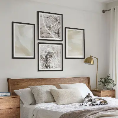 Minimalismus der Farbstruktur Mehrteiliges Wandbild mit Rahmen