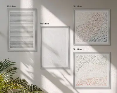 Wanddeko-Set leuchtende Strukturen mit Sandmuster