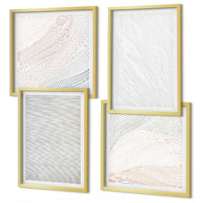 Wanddeko-set Leuchtende Strukturen, Sandmuster