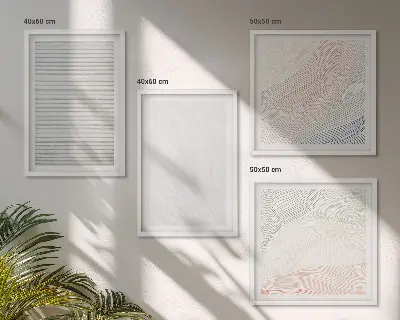 Wanddeko-Set leuchtende Strukturen mit Sandmuster