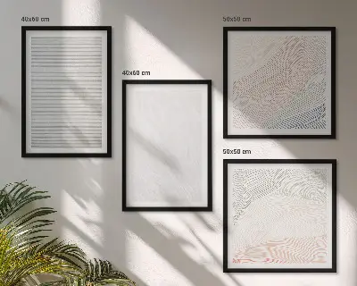 Wanddeko-Set leuchtende Strukturen mit Sandmuster