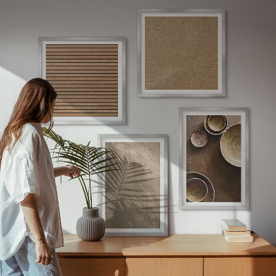 Polyptychon mit rahmen Moderne Steinstrukturen