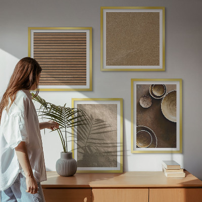 Polyptychon mit rahmen Moderne Steinstrukturen