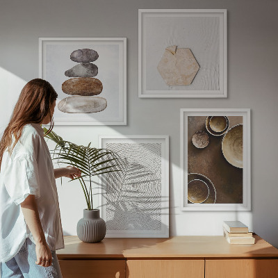 Polyptychon mit rahmen Texturen in der modernen Kunst