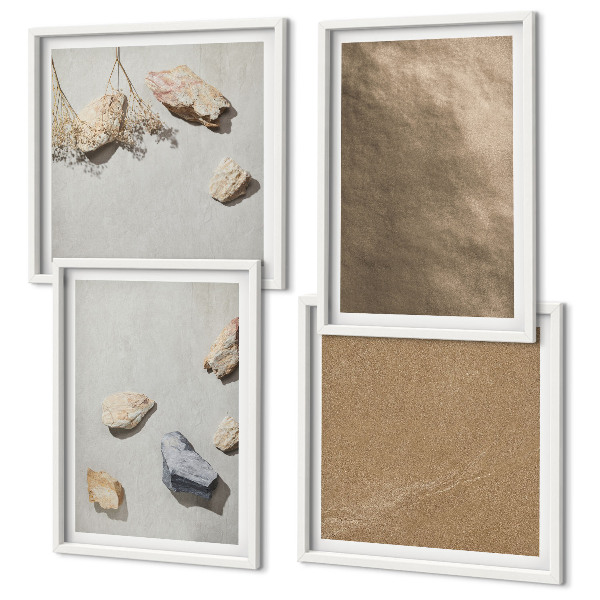 Wanddeko-set Strandsteine natürliche Strukturen