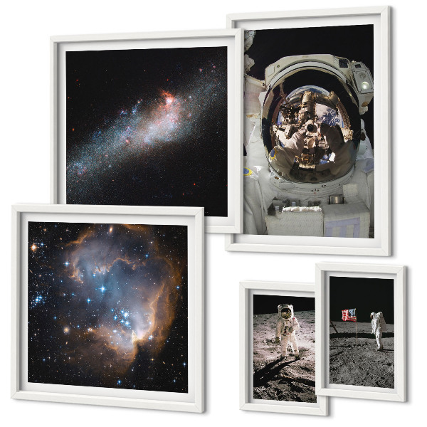Bildergalerie-set für die wand Astronauten landen auf dem Mond