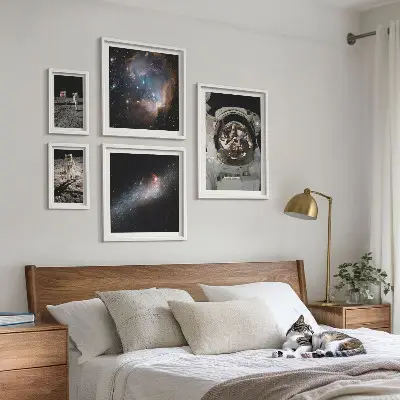 Bildergalerie-Set für die Wand Motiv Astronauten landen auf dem Mond