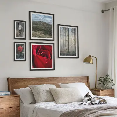 Bildergalerie-Set für die Wand mit verschiedenen Naturblumenmotiven