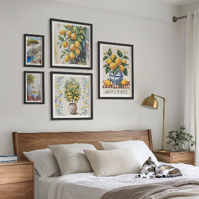 Bilderset fürs sofa Zitrusfrüchte im mediterranen Stil