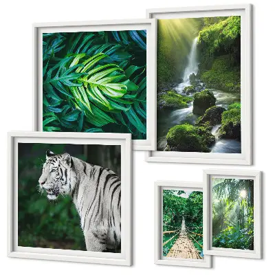 Wandbilder-Set mit tropischen Naturlandschaften