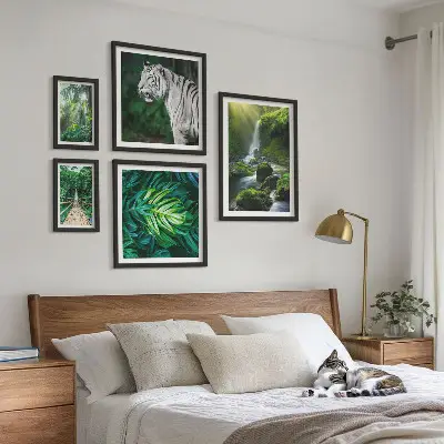Wandbilder-Set mit tropischen Naturlandschaften