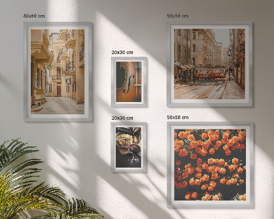 Modernes wandbilder-set Charmante Straßen voller Aromen