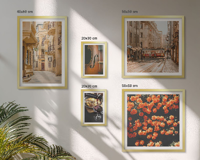 Modernes wandbilder-set Charmante Straßen voller Aromen