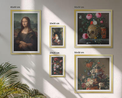 Bildergalerie-set für die wand Vintage-Blumenporträts