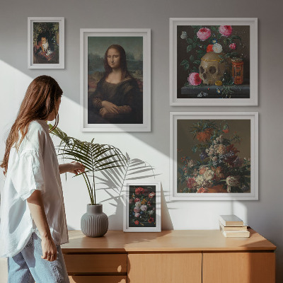 Bildergalerie-set für die wand Vintage-Blumenporträts