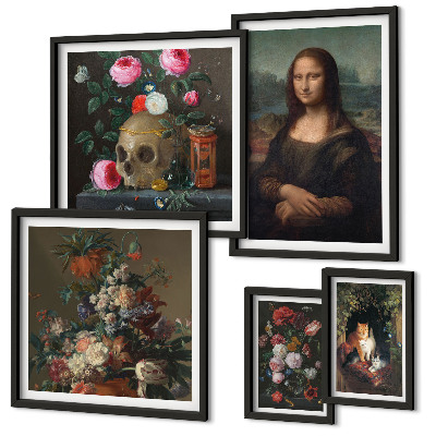 Bildergalerie-set für die wand Vintage-Blumenporträts