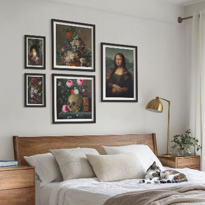 Bildergalerie-set für die wand Vintage-Blumenporträts